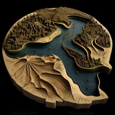 3D model Lake Murray in Papua New Guinea (STL)